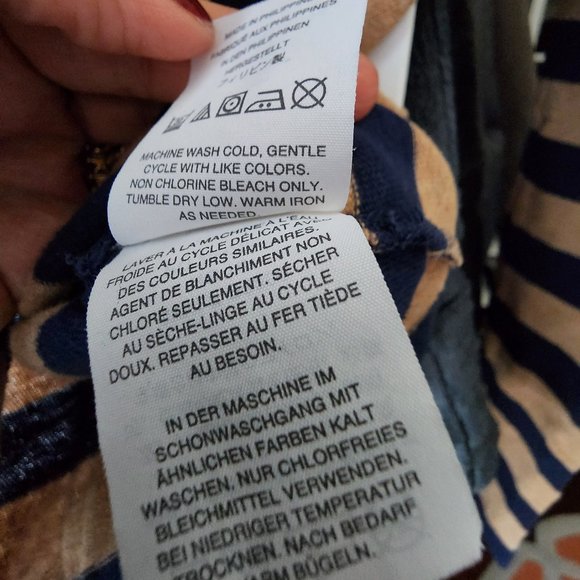 J. CREW Blue and Beige Striped Turtleneck sz M - Picture 6 of 6